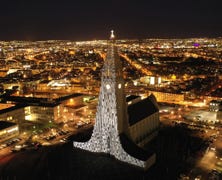 Interference projection mapping on Hallgrímskirkja church