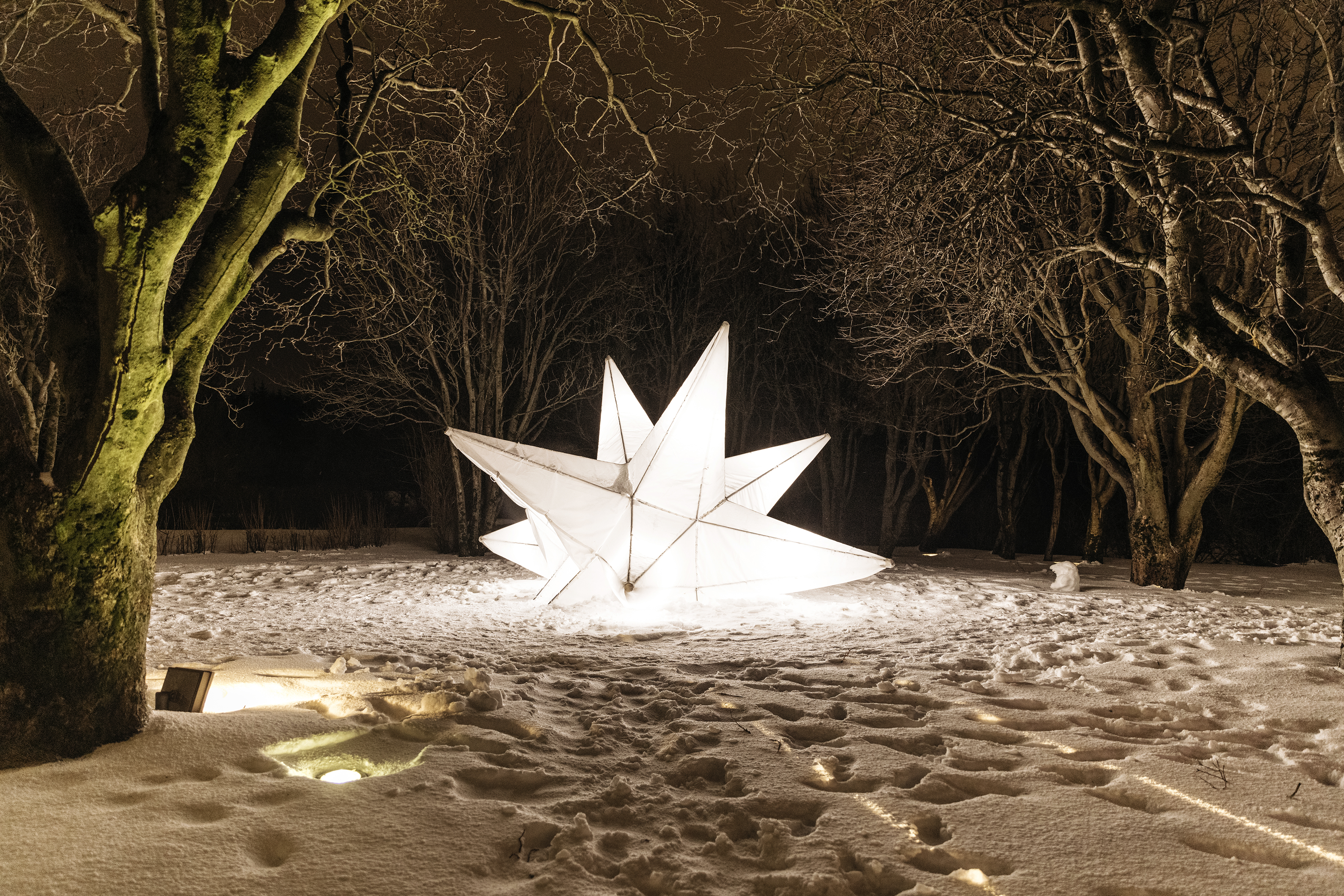 Re-Enlightment light sculpture installation at Elliðarstöð