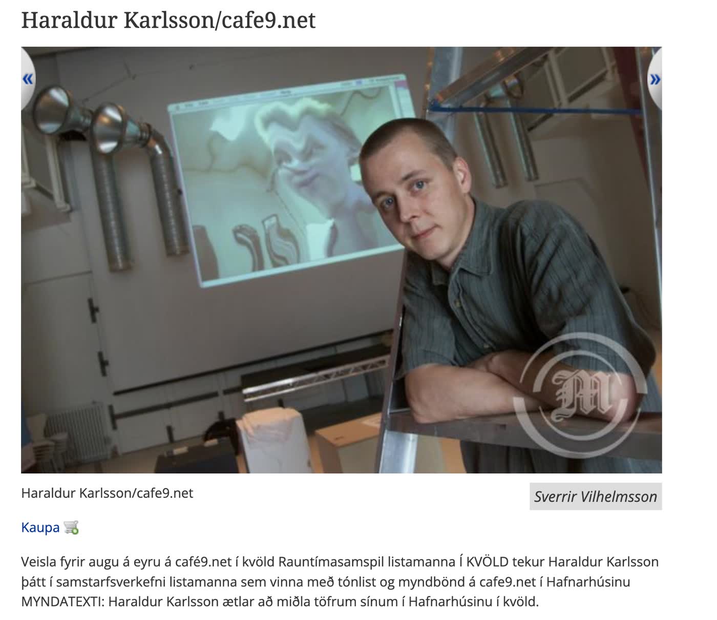 Café9.net — sensor-driven interactive video